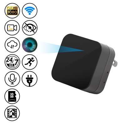 Kamera Tersembunyi 4K/1080p Discreet dengan Dual Charging Ports & Night Vision